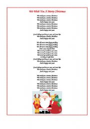 English Worksheet: We Wish You A Merry Christmas