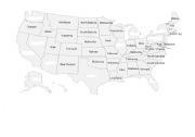 English Worksheet: U.S.A. map