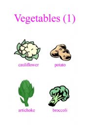 English worksheet: Vegetables (1)