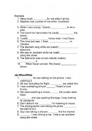 English Worksheet: past continous