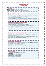 English Worksheet: fce letter of complaint