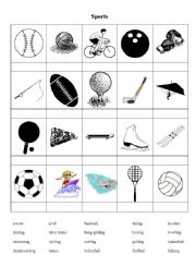 English Worksheet: Sports and Games