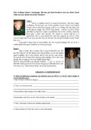 English Worksheet: Test on teenshobbies and likes