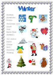 English Worksheet: Winter