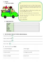 English Worksheet: Personal identification