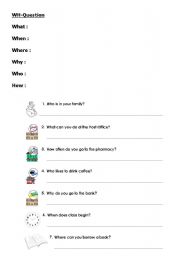 English worksheet: WH-Question