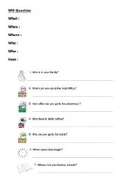 English Worksheet: WH-Question
