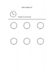 English worksheet: time worksheet
