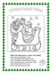 English Worksheet: Christmas time