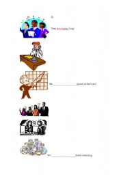 English Worksheet: present continuous worksheet