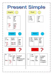 English Worksheet: Present Simple Introduction+Excersise