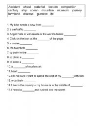 English worksheet: English in Mind Pre-intermediate Unit 1 Vocabulary