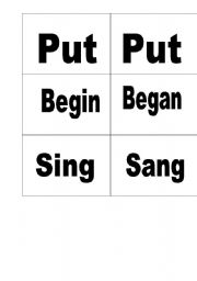 English worksheet: irregular verbs