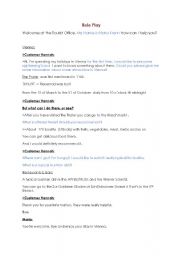 English Worksheet: Role Play Tourist Information Austria