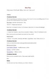 English Worksheet: Tourist Information Austria Role play