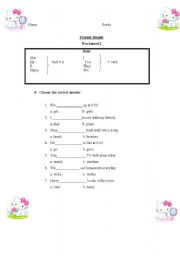 English Worksheet: Present Simple 