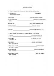 English worksheet: adjetives quiz