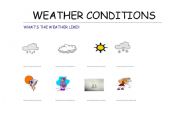 English worksheet: weather condition
