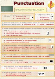 English Worksheet: Punctuation and Capitalization