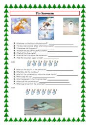 English Worksheet: The Snowman