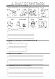 English Worksheet: Daily routine