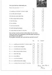 English worksheet: What do you know about your friend?