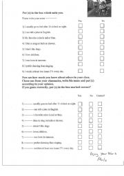 English Worksheet: What do you know about your friend?