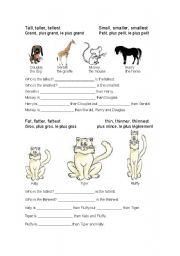 English Worksheet: Tall, Taller, Tallest