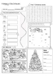 Christmas Activity Sheet