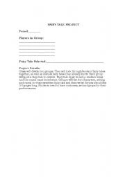 English Worksheet: Fairy Tale 