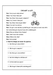 English worksheet: have got