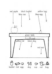 English worksheet: read and draw