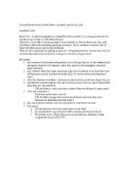 English Worksheet: High School in the U.S.