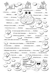 English Worksheet: AT - IN - ON