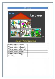 English worksheet: My house