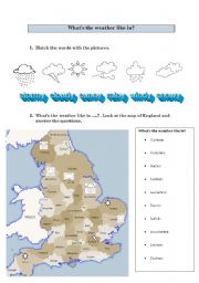 English Worksheet: Whats the weather like in...? 