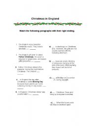 English Worksheet: Christmas in England