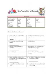 English Worksheet: New Years Day in England