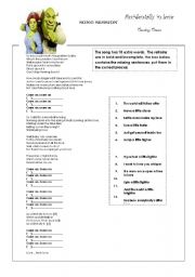 English Worksheet: Couting Crows - Accidentally in love