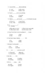 English Worksheet: grammar test