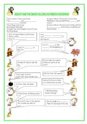 English Worksheet: AS LONG AS THERES CHRISTMAS (BEAUTY AND THE BEAST ENCHANTED CHRISTMAS)