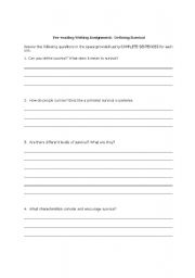 English worksheet: Speak pre-reading activity - Anticipation Guide