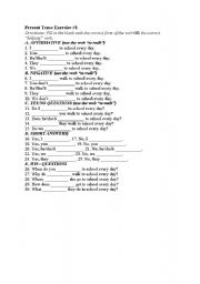 English Worksheet: present simple tense