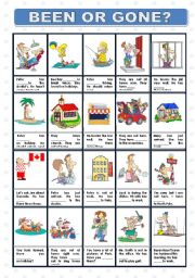 English Worksheet: BEEN OR GONE?