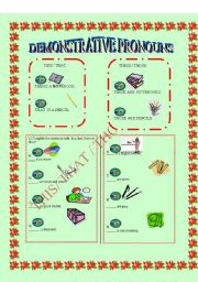 English Worksheet: DEMONSTRATIVE PRONOUNS