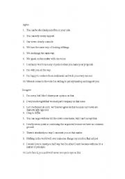 English worksheet: Ways to Agree and Disagree