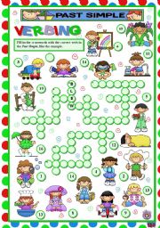 English Worksheet: VERBING Past Simple crosswords