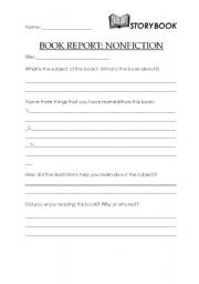 English worksheet: Book Report - Non Fiction