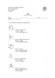 English Worksheet: present continuous