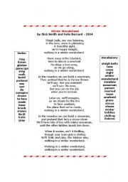 English worksheet: Winter Wonderland